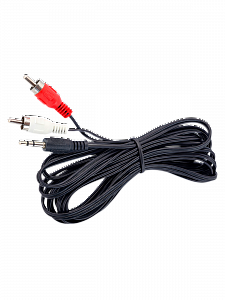 Кабель аудио 2 тюльпана соединительный 2хRCA джек/Jack 3.5, 5м Орбита OT-AVC35